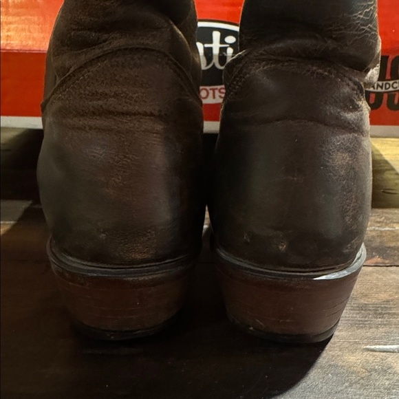 Justin Boots Tan Distressed Vintage Goat Western Boots-Size 8.5 EE, Men’s main image 7